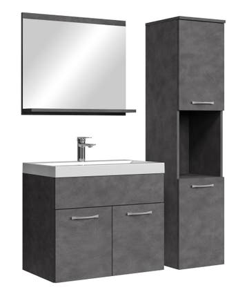 Badkamermeubel Set Montreal 60 x 35 cm Grijs Badmeubel, Maison & Meubles, Verzenden