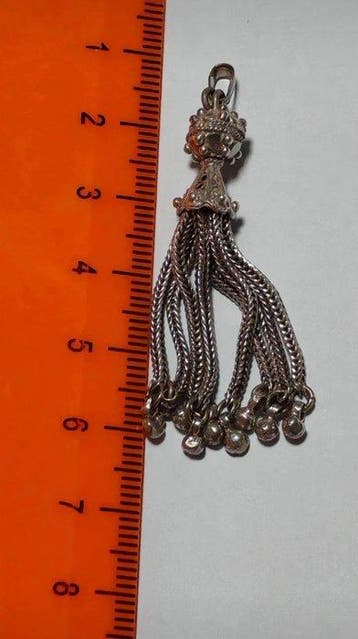 Pendentif à pampille ottomane - Argent - Turquie - Début du