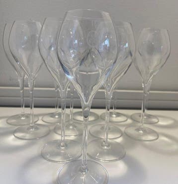 Drinkservies (12) - Kristal - Louis Roederer Champagne., Antiek en Kunst