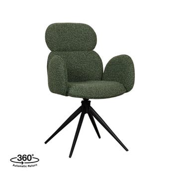 Stoel Vidar | Forest | Royal Boucle | Zwart Metalen Frame |, Verzenden