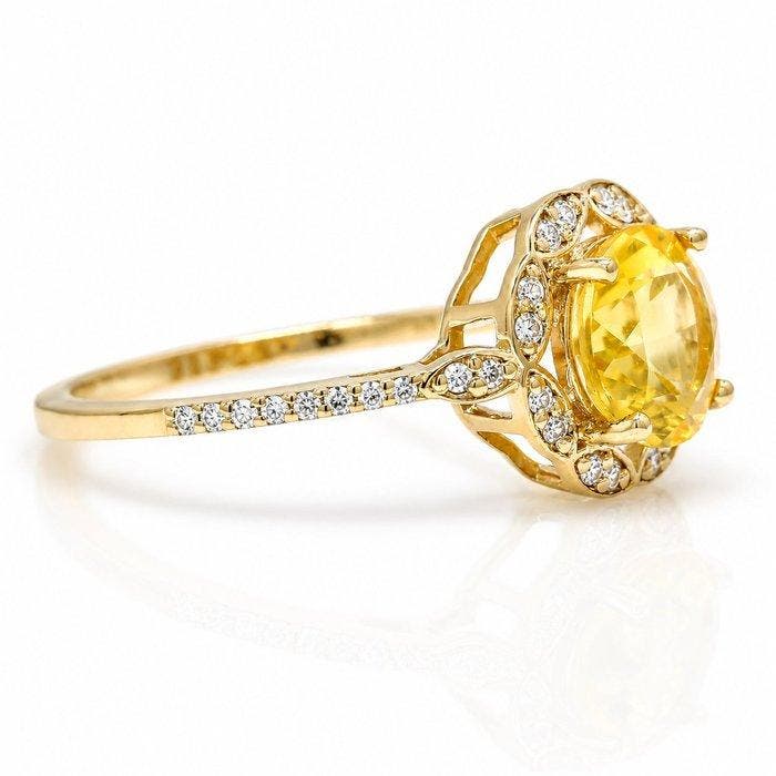 Sans prix de réserve - Bague - 14 carats Or jaune - 1.03ct., Bijoux, Sacs & Beauté, Bagues