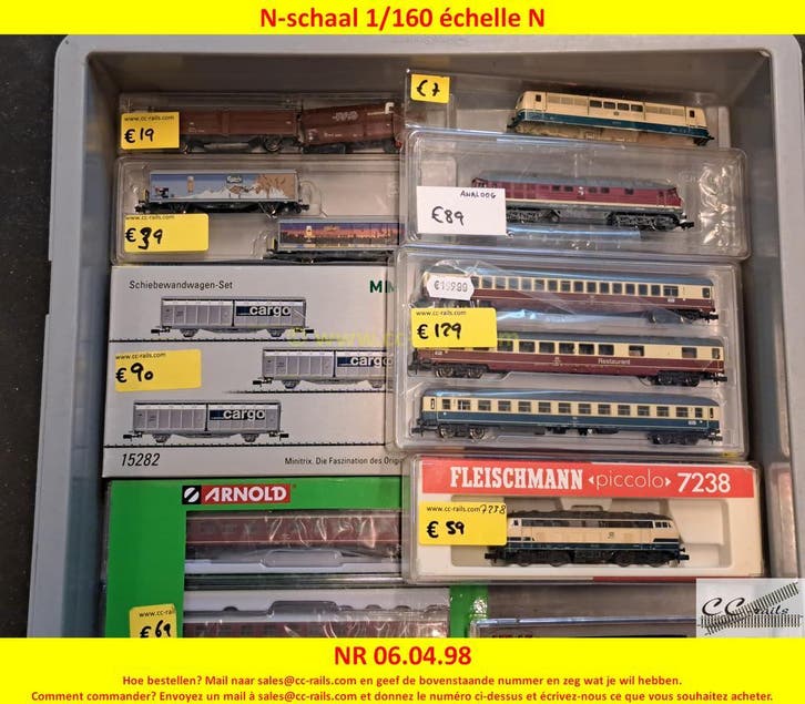 Matériel échelle N 1/160 locomotives, wagons, coffrets, ..., Hobby en Vrije tijd, Modeltreinen | N-Spoor, Nieuw, Ophalen of Verzenden