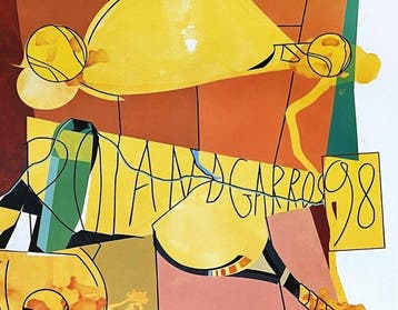 Hervé Télémaque - Originalplakat - Roland Garros 1998, Antiquités & Art