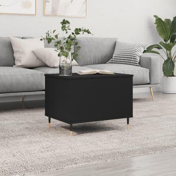 vidaXL Salontafel 60x44,5x45 cm bewerkt hout zwart, Verzenden