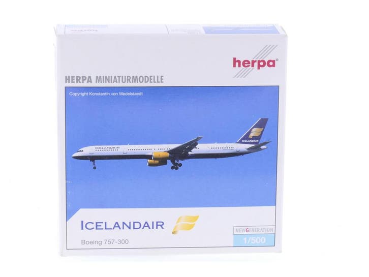 Schaal 1:500 Herpa 510288 Icelandair Boeing 757-300 Reg...., Hobby en Vrije tijd, Modelbouw | Vliegtuigen en Helikopters, Gebruikt
