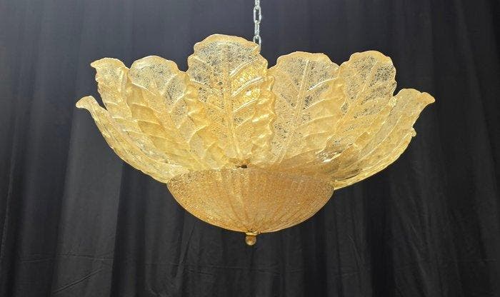 Plafondlamp (2) - Champino - Muranoglas - 6 lampen / Geen, Antiquités & Art, Curiosités & Brocante