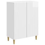 vidaXL Dressoir Hoogglans Wit 66 x 34,5 x 90 cm Bewerkt hout, Verzenden, Nieuw