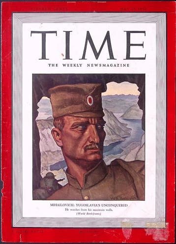 Cover Time Magazine1942 met MIHAILOVICH (lijst optie), Verzenden, Foto of Poster