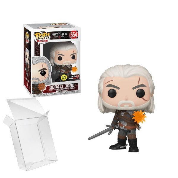 Funko Pop!  The Witcher 3 - Geralt (igni) #554 (  GameStop ), Verzamelen, Poppetjes en Figuurtjes, Nieuw, Verzenden