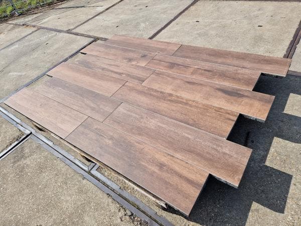 Veiling - 20,16 M2 Keramische Tegel Houtlook 30x120x4 Cm, Tuin en Terras, Tegels en Klinkers
