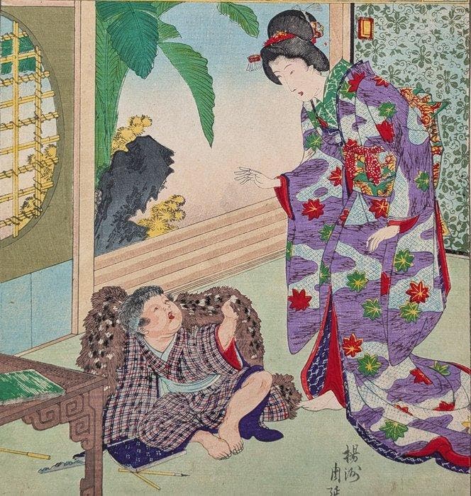 Tan Zi (Enshi) — Een parodie op de Vierentwintig Voorbeelden, Antiek en Kunst, Antiek | Overige Antiek