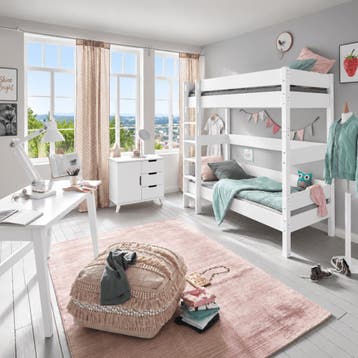 Infanskids Infanscolor Stapelbed Wit 90x200cm - Stapelbed Bu