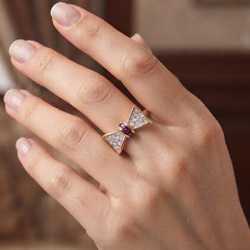 Zonder minimumprijs - Ring 18-karaats goudlaag, Zilver