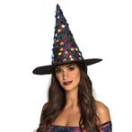 Halloween Heksen Hoed Glitter, Verzenden
