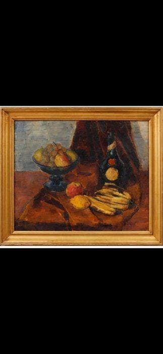 Albert Hoffsten (1887-1927) - Still life with banana and