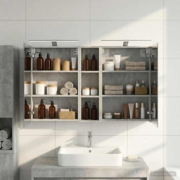 vidaXL Badkamerkast set 3 st 120 x 14,5 x 70 cm Bewerkt hout, Verzenden, Nieuw