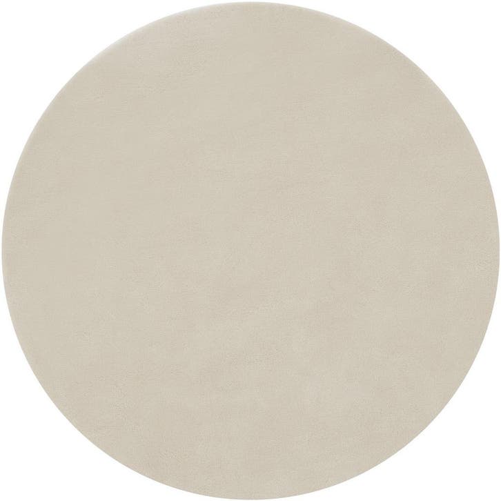 tectake Kortpolig vloerkleed Soft Zone - beige, Ø 120 cm, Maison & Meubles, Ameublement | Tapis & Moquettes, Envoi