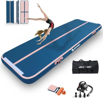 AirTrack Opblaasbaar | 35% korting | Retour Deal (turnmat), Sport en Fitness, Turnen, Verzenden, Zo goed als nieuw, Roze, Materiaal