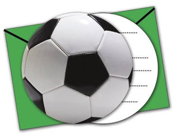 Voetbal Uitnodigingen Versiering 6st, Hobby en Vrije tijd, Feestartikelen, Verzenden, Nieuw