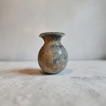 Oud-Romeins Glazen fles Met Spaanse importlicentie - 6.5 cm, Verzamelen