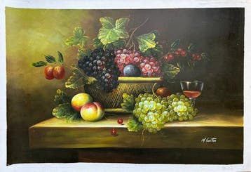 M. Gibson (XX) - Bodegón de frutas