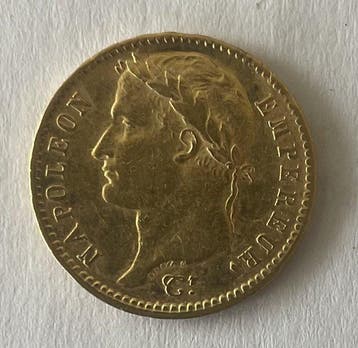 Frankrijk. Napoléon I (1804-1814). 20 Francs 1812-A, Paris