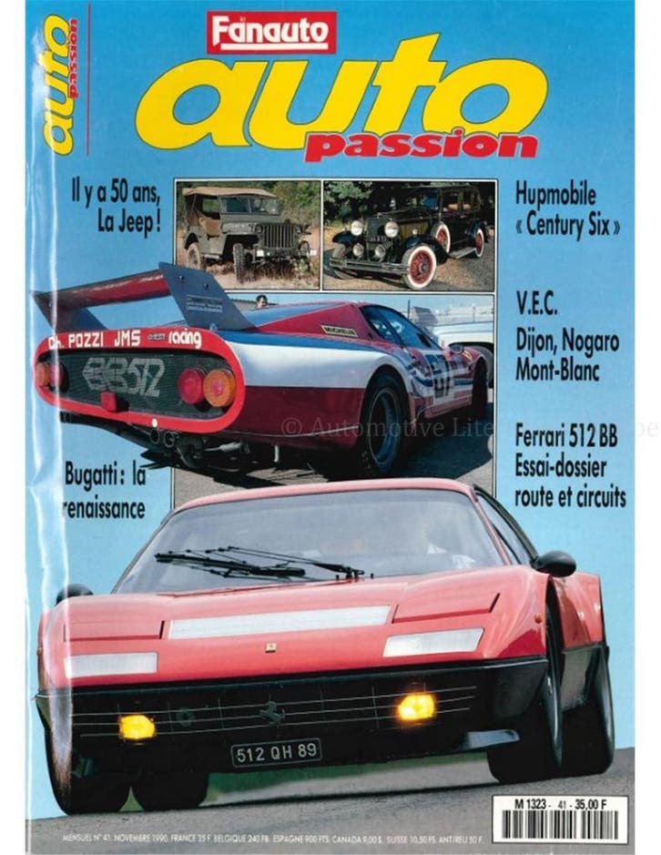 1990 AUTO PASSION TIJDSCHRIFT 41 FRANS, Boeken, Auto's | Folders en Tijdschriften, Ophalen of Verzenden
