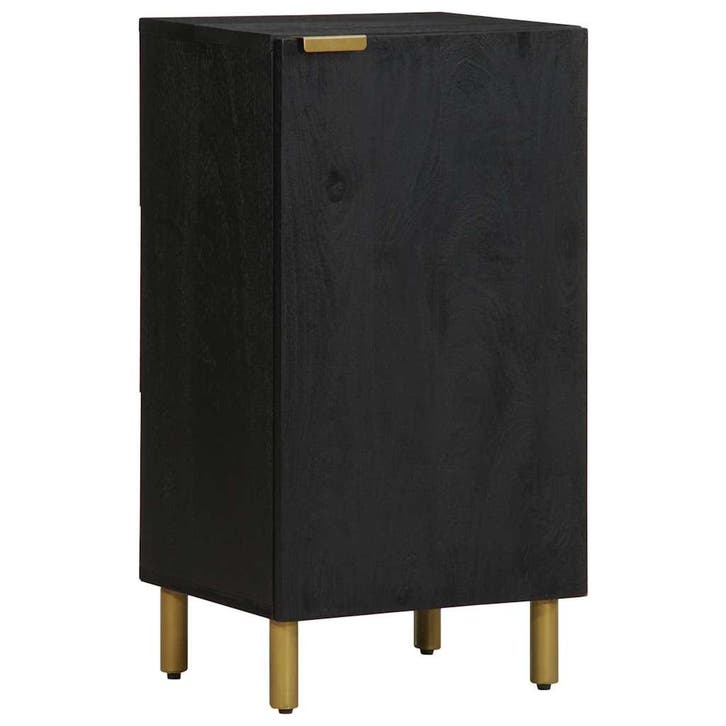 vidaXL Dressoir 40x33x75 cm bewerkt hout zwart, Huis en Inrichting, Woonaccessoires | Cd- en Dvd-rekken, Nieuw, Verzenden