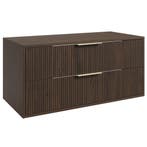 Wastafelkast Rimini 100 cm - Walnoot Bruin - Badmeubel, Verzenden, Nieuw