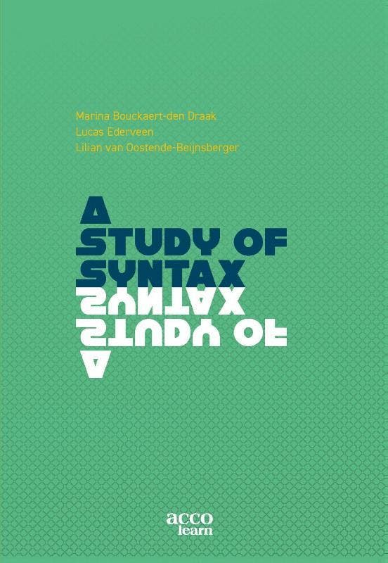 A study of Syntax 9789492398413 Marina Bouckaert-den Draak, Boeken, Overige Boeken, Gelezen, Verzenden