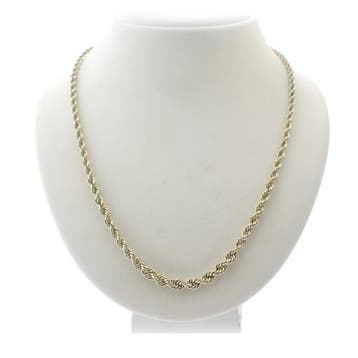 Gouden gedraaide schakelketting., Ophalen of Verzenden, Gebruikt, Goud, Goud