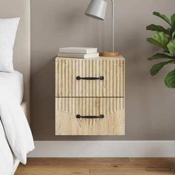 vidaXL Muurbevestigde Nachttafel Sonoma Eiken 34,5 x 33 x 40, Verzenden, Nieuw