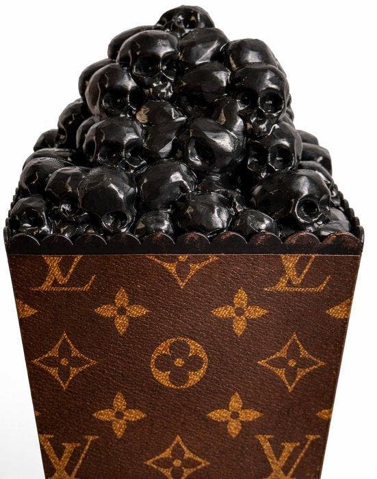 Daluxe Art - 1999 • LV Skull Popcorn, Antiquités & Art, Art | Objets design