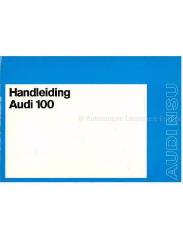 1971 AUDI 100 INSTRUCTIEBOEKJE NEDERLANDS