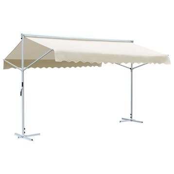 vidaXL Luifel vrijstaand 4x3 m crème, Verzenden, Nieuw