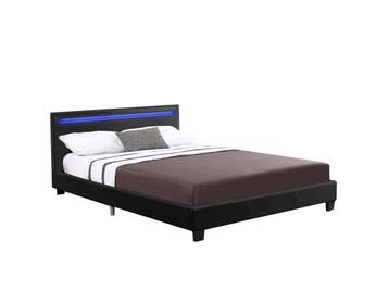 Veiling - Gestoffeerd bed Verona - 120 x 200 cm - Zwart - LE, Huis en Inrichting, Slaapkamer | Bedden, Nieuw