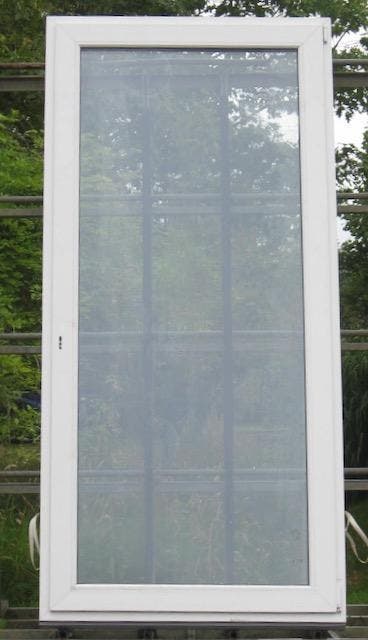 pvc terrasraam , raam , chassis 119 x 252 wit 3 dubbel glas, Doe-het-zelf en Bouw, Raamkozijnen en Schuifdeuren, Inclusief glas