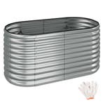 tectake Hoge plantenbak Flormma, 804l, verzinkt, 160x80x80cm, Verzenden, Nieuw