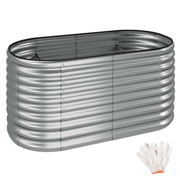 tectake Hoge plantenbak Flormma, 804l, verzinkt, 160x80x80cm, Verzenden, Nieuw