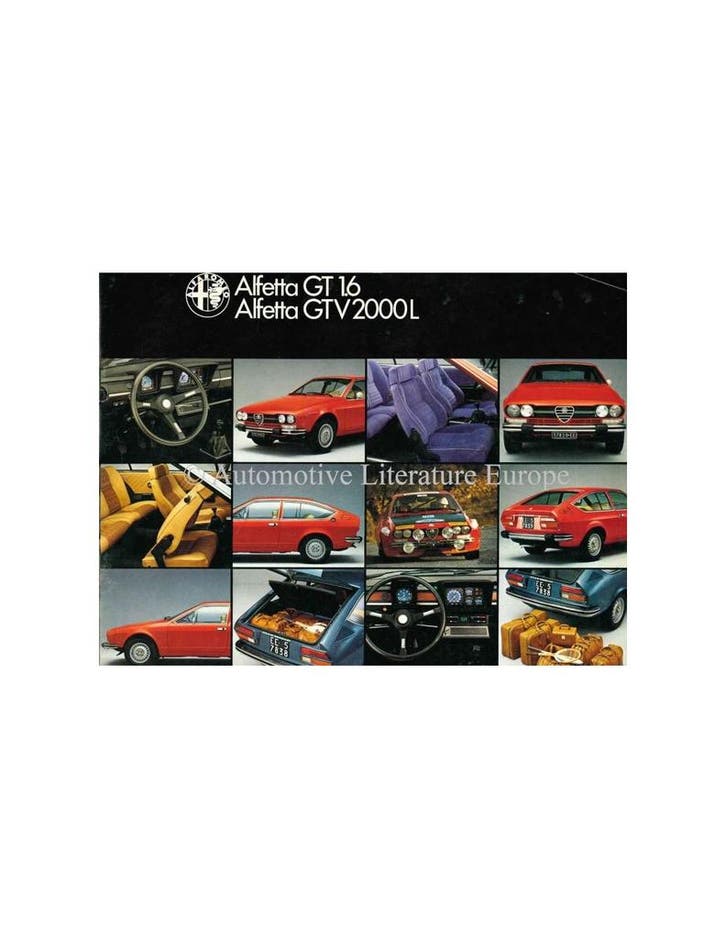 1979 ALFA ROMEO ALFETTA GT 1.6 / GTV 2000 L BROCHURE NEDER.., Boeken, Auto's | Folders en Tijdschriften, Ophalen of Verzenden
