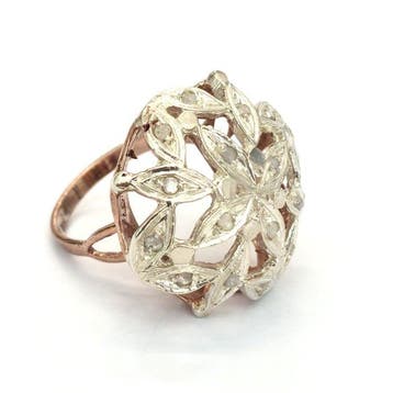 Zonder minimumprijs - Ring - 9 kt. Roségoud, Zilver -
