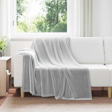 vidaXL plaid Grijs 150 x 200 cm 0.78 kg Fleece, Verzenden