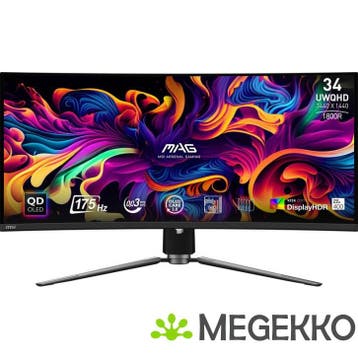 MSI MAG 341CQP QD-OLED 34  Wide QuadHD 175Hz Monitor, Verzenden