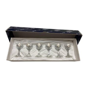 Service de boisson - Argent, Verre - Set de 6 verres à