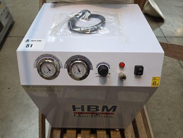 Verrijdbare stille luchtcompressor HBM 30 liter, Nieuw