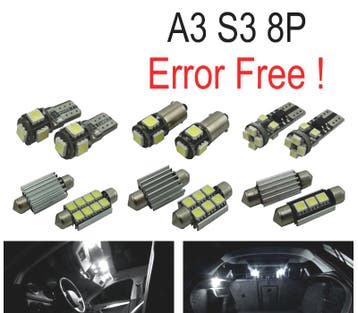 KIT 12 AMPOULES LED INTÉRIEUR POUR AUDI A3 S3 8P 06-13, Verzenden