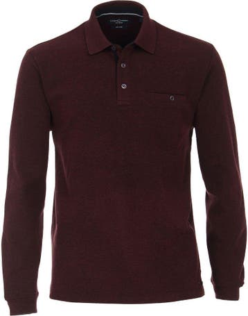 Casa Moda Polo LS Bordeaux Rood maat Maat 52/54 (L) Heren, Verzenden