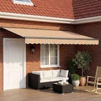 vidaXL Handbediende luifel met LEDs Blauw, Oranje,, Verzenden