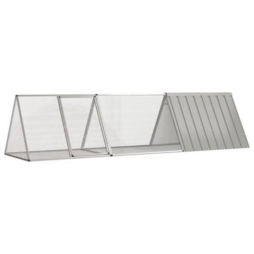 vidaXL Konijnenkooi Grijs 302,5x80,5x71 cm Gegalvaniseerd, Verzenden, Nieuw