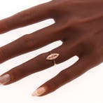 Ring - 18 karaat Roségoud, Geel goud Robijn - Diamant -